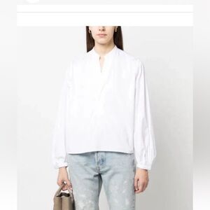 Polo Ralph Lauren long-sleeve v-neck cotton blouse 12